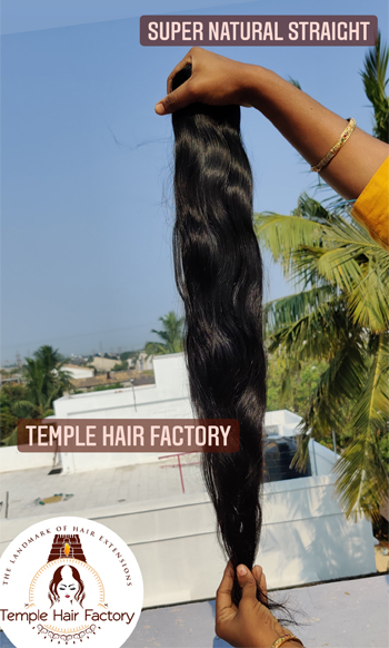 Super Natural Straight Temple Hair Factory